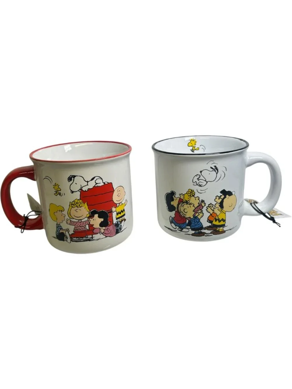 Peanuts Snoopy Woodstock Mug Set Gibson Homewares Flowers Hearts Ceramic 21oz